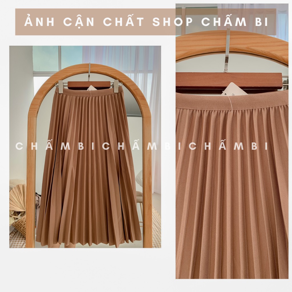 Chân Váy Midi Trơn Xếp Ly Dáng Dài Nhiều Màu Cực Xinh Freesize<58kg - CV.008 | BigBuy360 - bigbuy360.vn