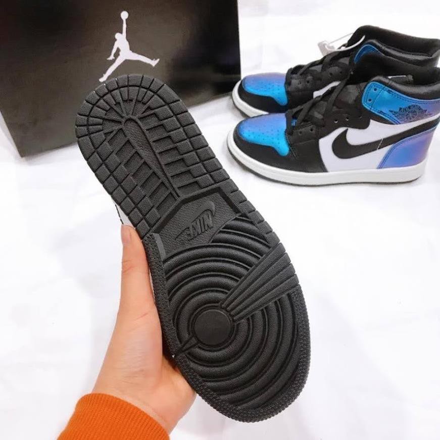 Giày thể thao JD1 cao cổ xanh loang tím [Tặng Full Box Bill] Giày sneaker JD1 cổ cao màu hot nhất 2021