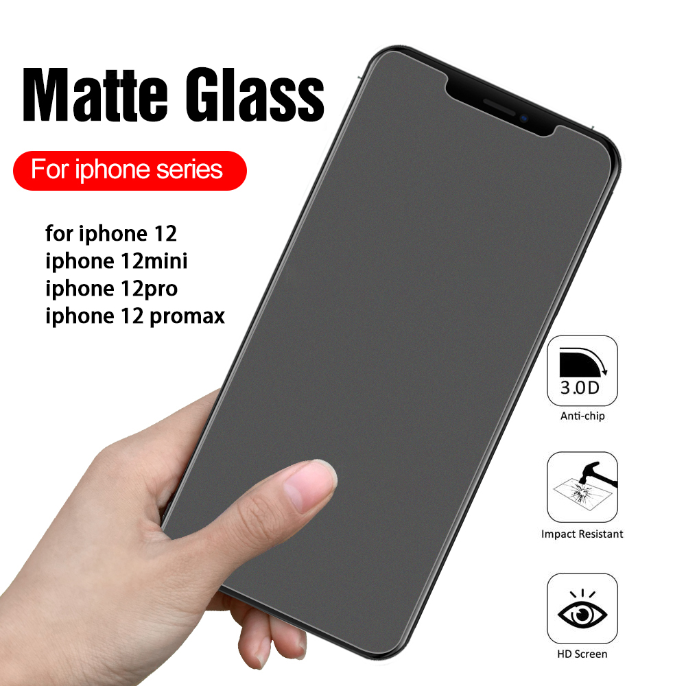 Kính bảo vệ mờ cho iPhone 12 11 Pro Max Bảo vệ màn hình Mini cho iPhone X Xs Xr Phim bảo vệ màn hình