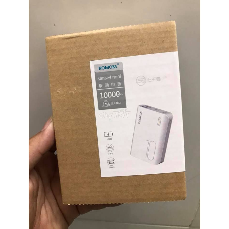 Sạc dự phòng Romoss Sense 4 Mini 10.000mah ♥️Freeship♥️ Giảm 30k khi nhập MAYT30 - Pin sạc dự phòng Romoss