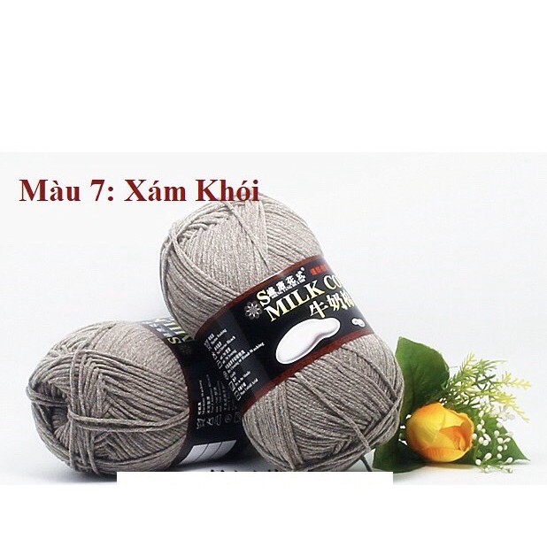 Len cuộn Milk cotton 125g Bảng Màu 3 (mã 40-59)