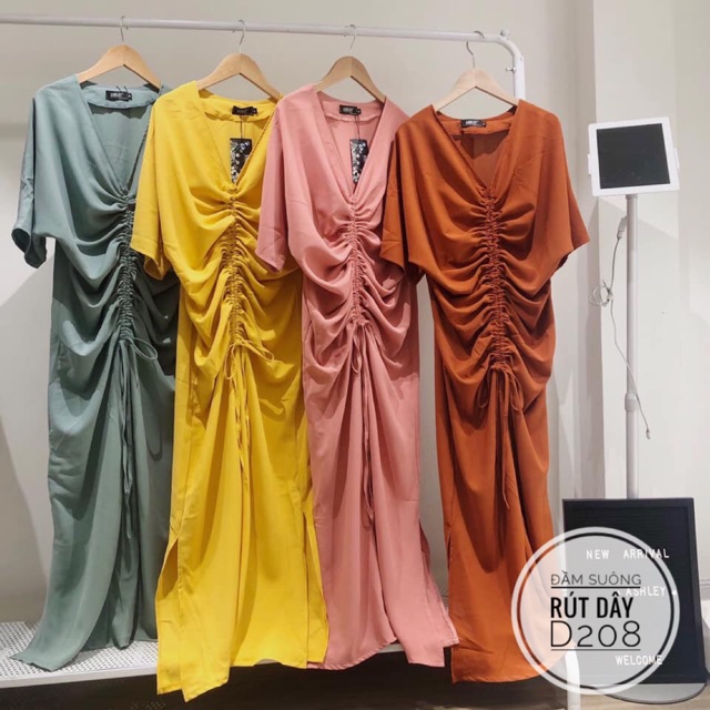 Bigsize Đầm suông rút dây D208
