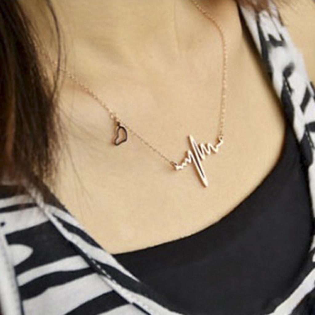 Dây Chuyền Hợp Kim Hình Nhịp Tim Độc Đáo Cho Nữ