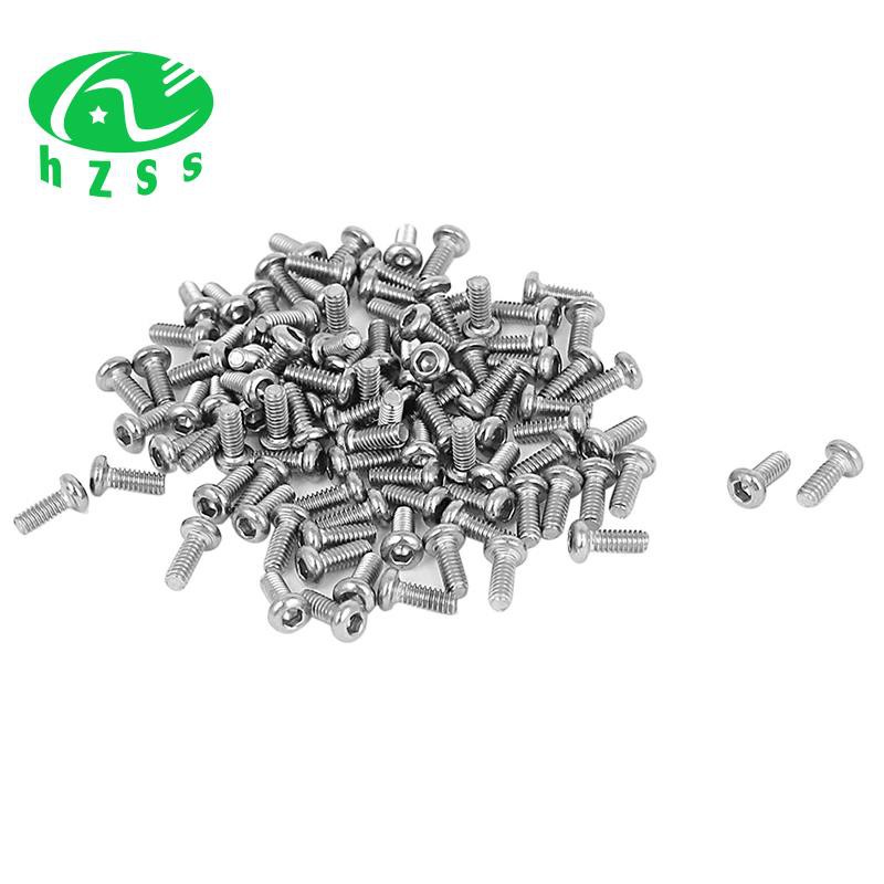 Bộ 100 Ốc Lục Giác 0.4mm Pitch M2 Bằng Thép Không Gỉ