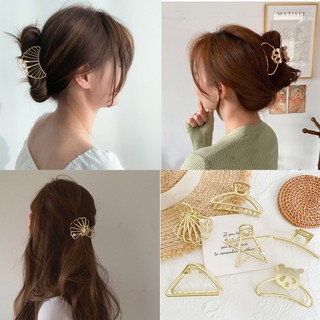 Kẹp tóc nhiều kiểu càng cua kim loại tùy chọn xinh xắn