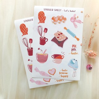 Bullet Journal Sticker - Làm bánh
