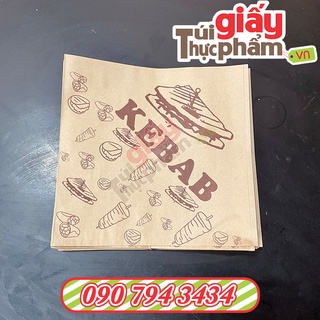 1000 túi giấy KEBAB (Kraft - in sẵn)