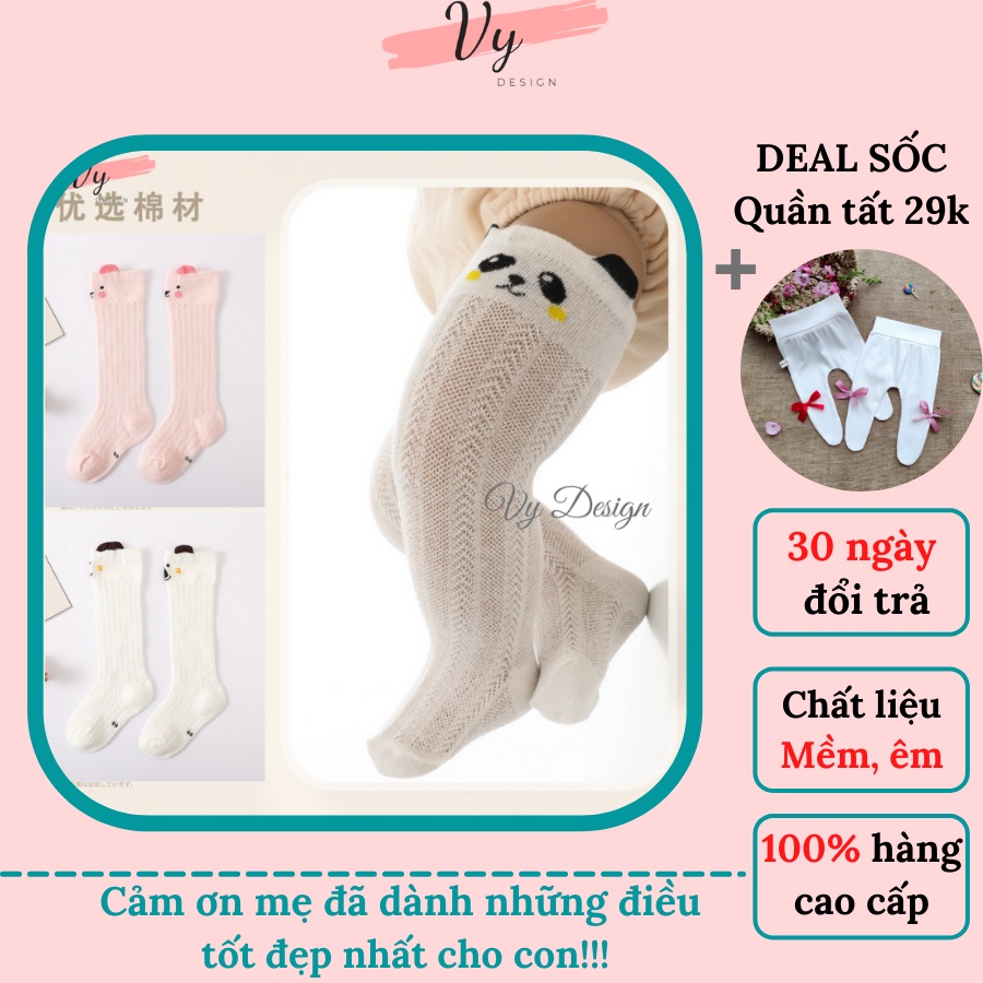 Tất Bé Gái Mùa Hè VY DESIGN. Tất Chống Muỗi Mùa Hè Cho Bé, Tất Lưới Cao Cấp Không Xù. Vớ Mùa Hè Bé Gái