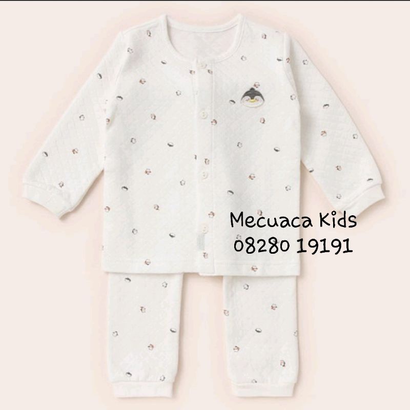 Bộ ngủ cotton dài tay chần bông Absorba xuất Hàn dư xịn hình cánh cụt cho bé trai bé gái