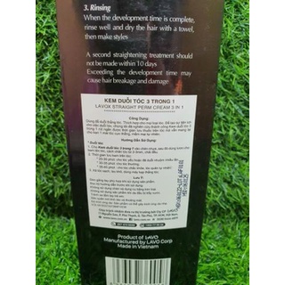 Kem duỗi tóc 3 in 1 Lavox 1000ml