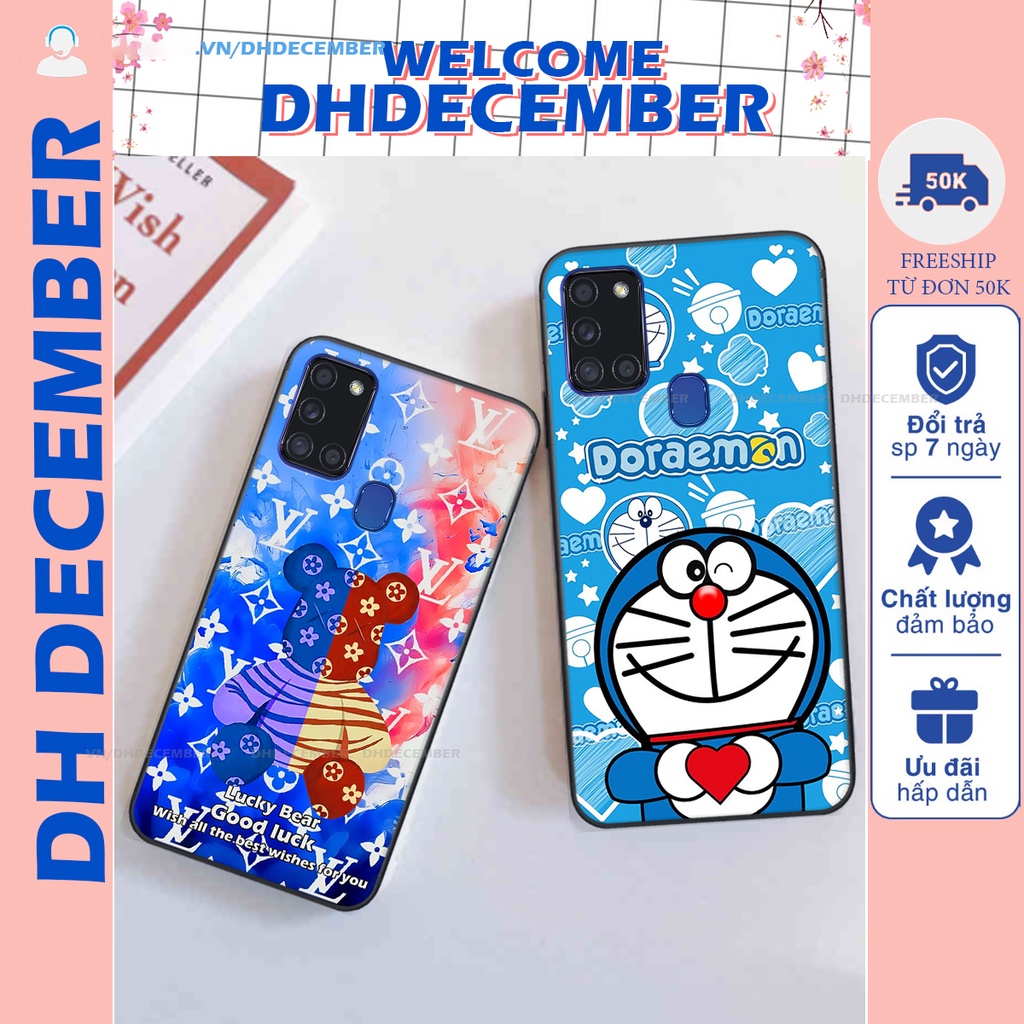 Ốp lưng Samsung Galaxy A21S in hình gấu K@ws, gấu nâu, dor@emon RẺ- ĐẸP- BỀN