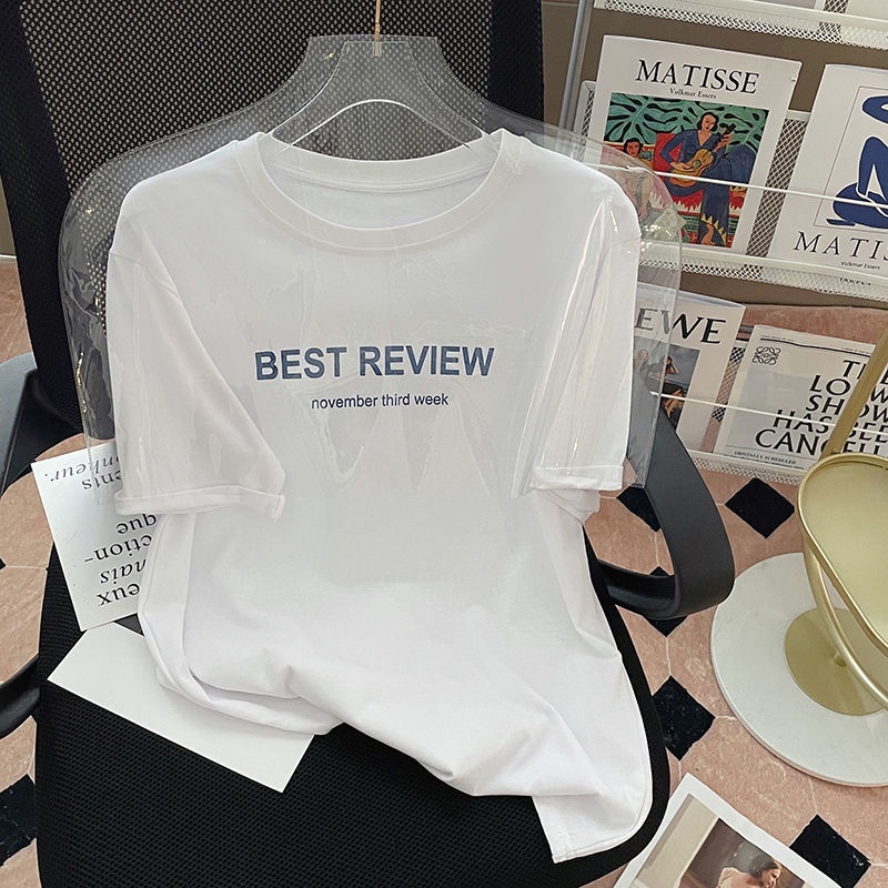 Áo Thun Tay Ngắn Chất Liệu Cotton Cao Cấp Thiết Kế Mới Thời Trang Mùa Hè Dành Cho Nữ