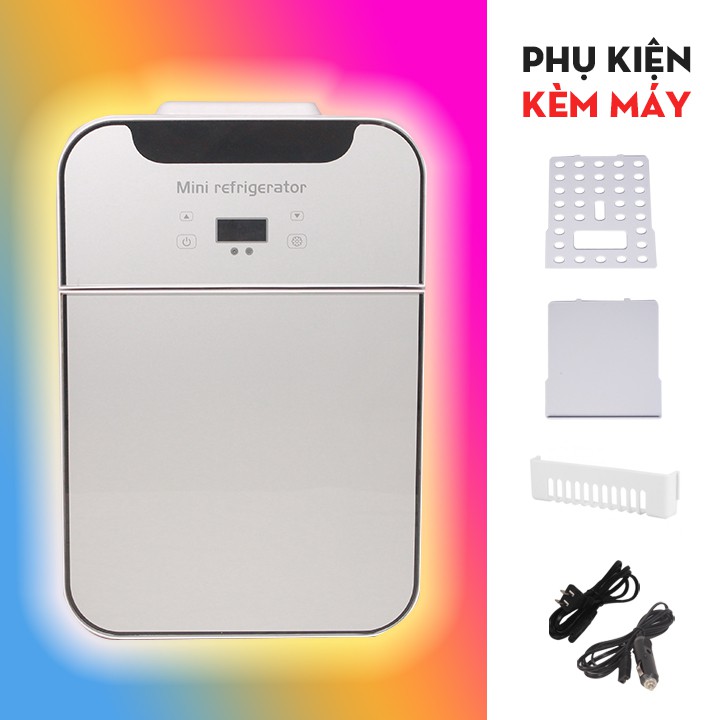 Tủ lạnh mini đựng mỹ phẩm ⚡ 𝗙𝗥𝗘𝗘 𝗦𝗛𝗜𝗣 ⚡ Tủ lạnh mini xe hơi 20L có màn hình Led có thể điều chỉnh nhiệt