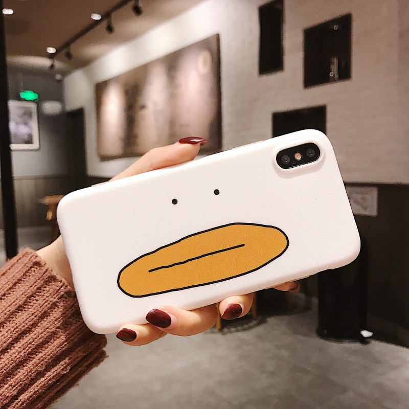 [ IPHONE ] Ốp Lưng Silicon Face Duck - B084