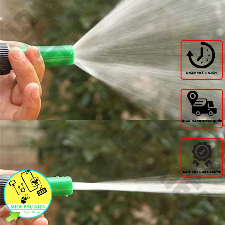 Đầu Vòi Tưới Cây , Rửa Xe , Rửa Sân Đa Năng cắm trực tiếp vào dây TẶNG kèm đai xiết