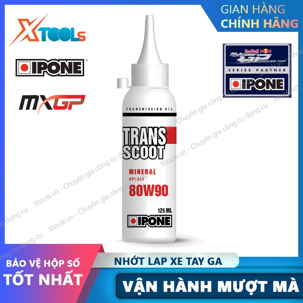 Nhớt hộp số xe tay ga cao cấp IPONE TRANS SCOOT 80W90 125ml nhớt lap xe ga nhập khẩu PHÁP tăng tốc mượt mà bảo vệ hộp số