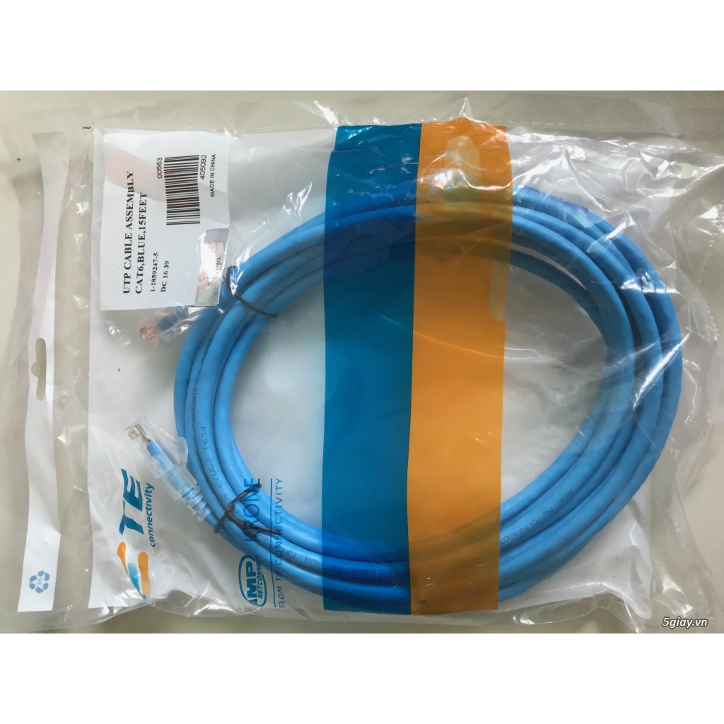 Cáp mạng patchcord cat6 AMP 5m/15ft mã 1-1859247-5