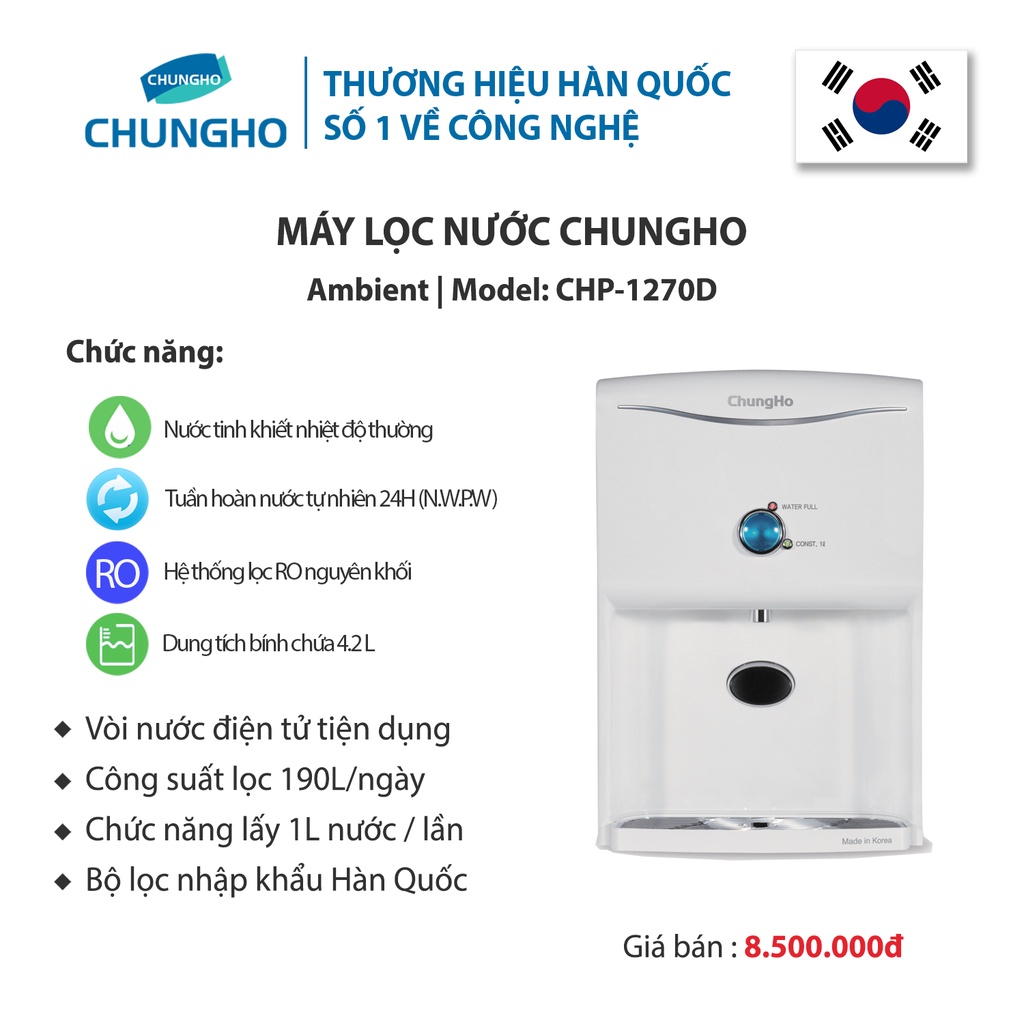 Máy lọc nước RO Chungho Ambient CHP-1270D