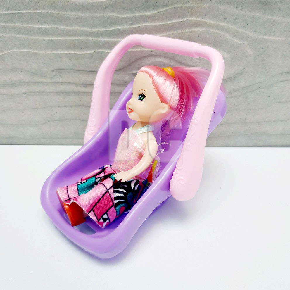 Giỏ Đựng Đồ Chơi Búp Bê Barbie Gắn Xe Đẩy Em Bé