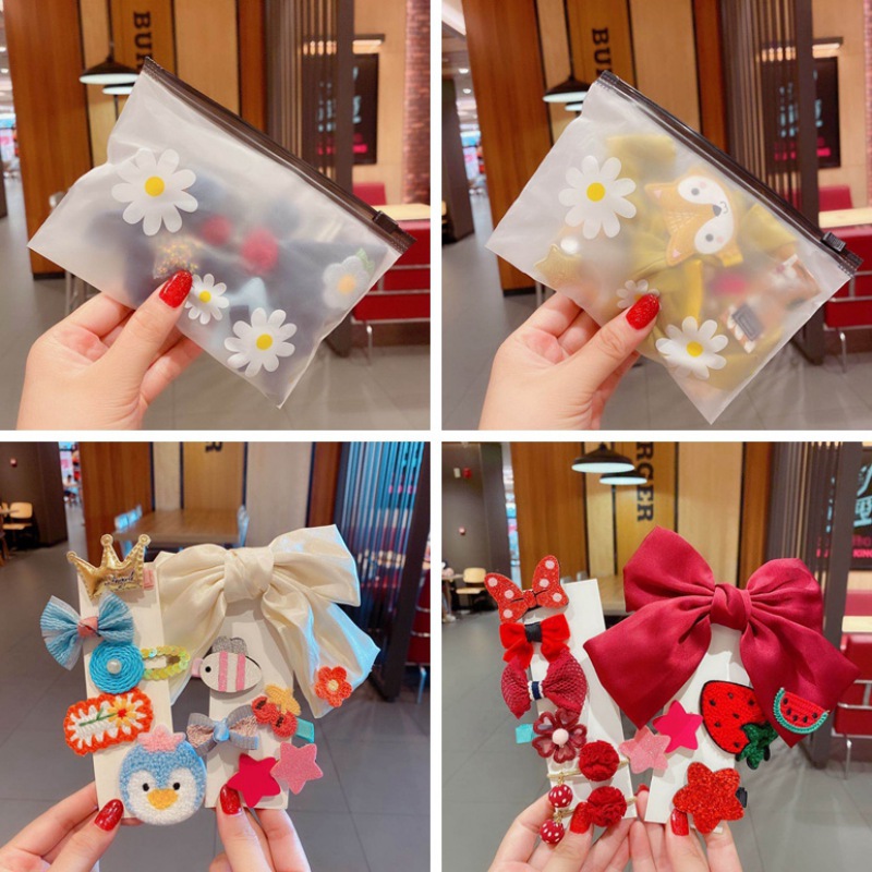 Set kẹp tóc có kiểu nơ lớn Hàn Quốc đáng yêu dành cho bé gái