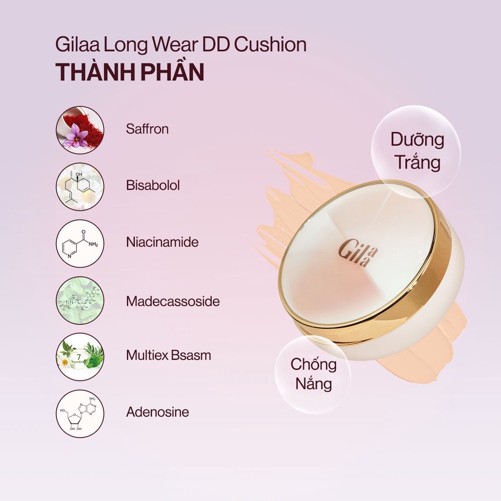 Siêu Phấn Nước Gilaa Long Wear DD vs Glamrr Q Cushion SPF50+ PA+++ 13g