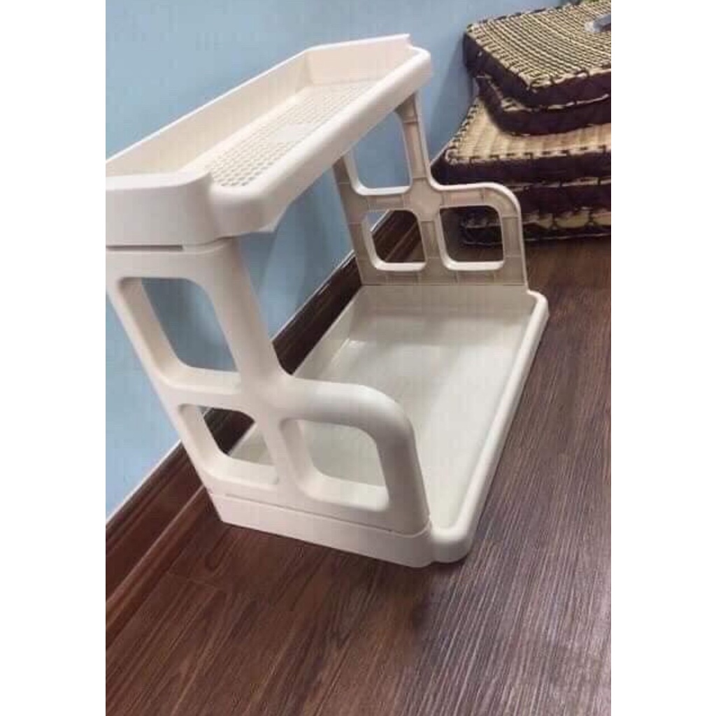 Kệ gia vị 2 tầng ,kệ gia vị, Kệ để đồ nhà bếp, nhựa đựng nhiều đồ ngăn nắp tiện ích