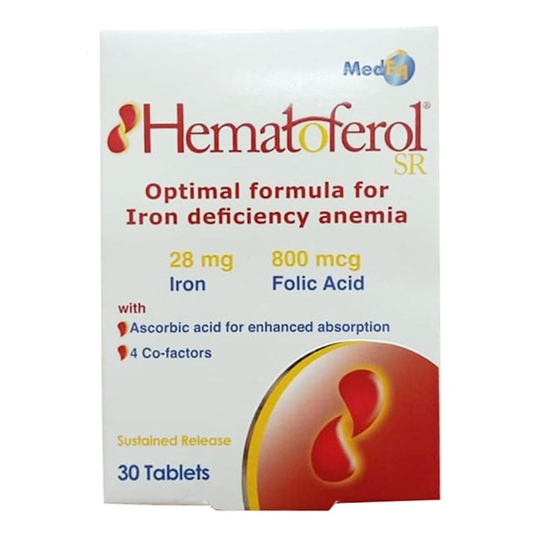 Hematoferol Cung Cấp Sắt, Acid Folic Cho Mẹ Và Bé Hộp 30 Viên - TP117