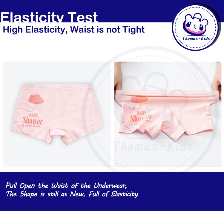 Bộ 4 Quần Lót Cotton Thoáng Khí Thoải Mái In Họa Tiết Dễ Thương Cho Bé Gái 3-12 Tuổi