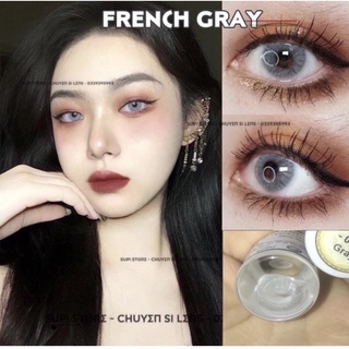 Lens Thái nâu/xám tây size giãn nhỏ 0 độ