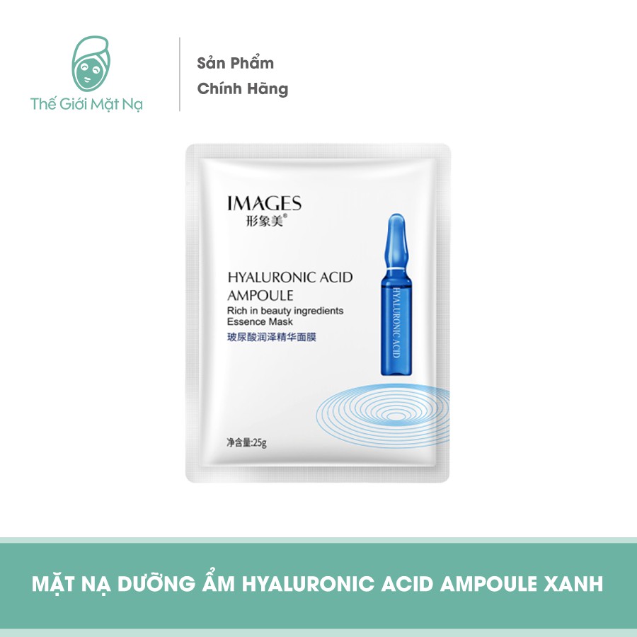 [RẺ VÔ ĐỊCH] Mặt nạ giấy dưỡng da mụn cấp ẩm thải độc Hyaluronic Images Mặt nạ serum dưỡng ẩm H.A Ampoule TEM STORE