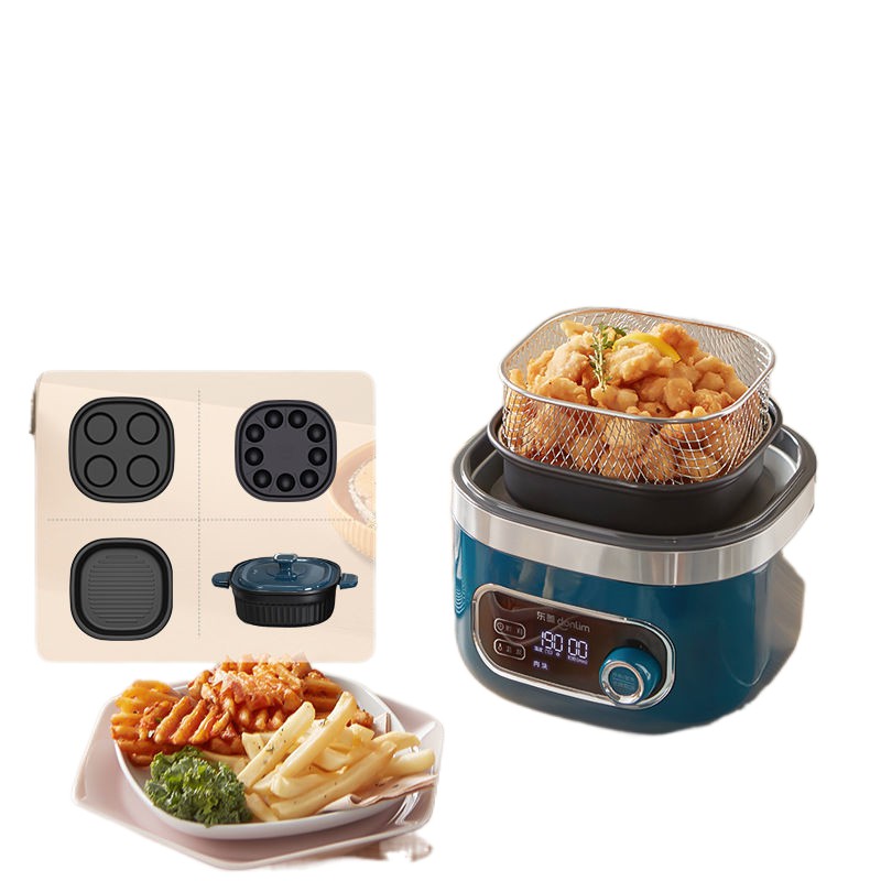 ◐♟❍Dongling Air Fryer Home Đa chức năng Công suất Nồi chiên điện không dầu thông minh mới Máy kiểu Pháp hoàn toàn