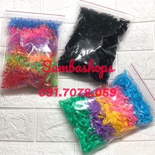 100 gram thun cột tóc loại tốt, chun cột tóc túi zip