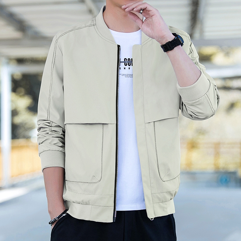 Men Jacket Fashion Collar Baseball Culture Korean Casual Youth Bomber jackets J168 | BigBuy360 - bigbuy360.vn