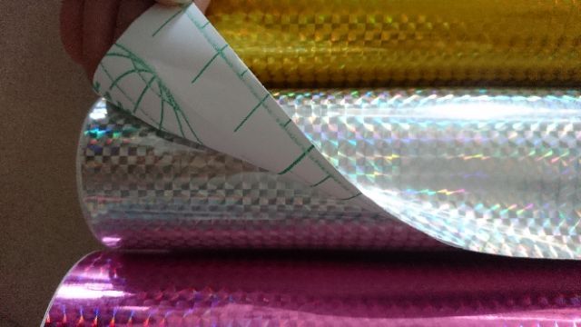 Giấy decal lấp lánh bảy màu (bạc,vàng,...) 0.5M