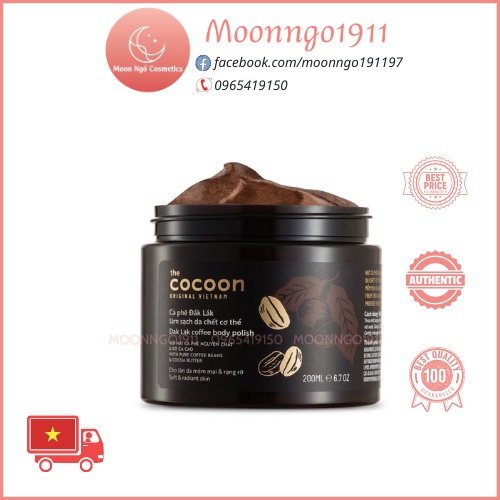 Tẩy Da Chết Làm Sạch Cơ Thể Cocoon 200ml