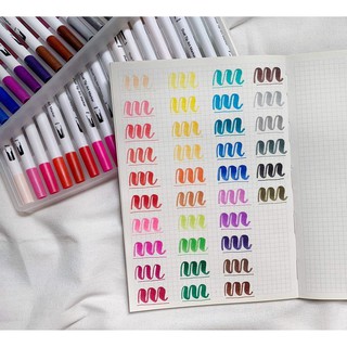 Bộ 36 Bút Dual Tip Brush Pen - Set Bút Brush 2 Đầu 36 Màu (Brush và Liner)