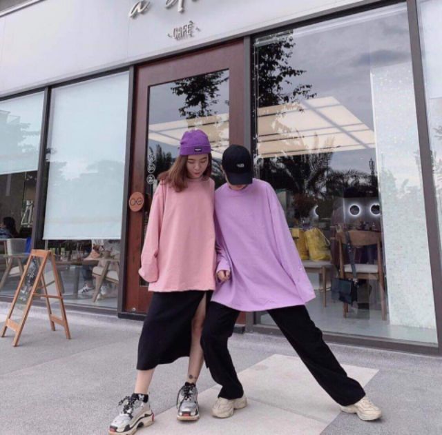 Áo long tee basic, form unisex, có 8 màu (ảnh thật) | BigBuy360 - bigbuy360.vn