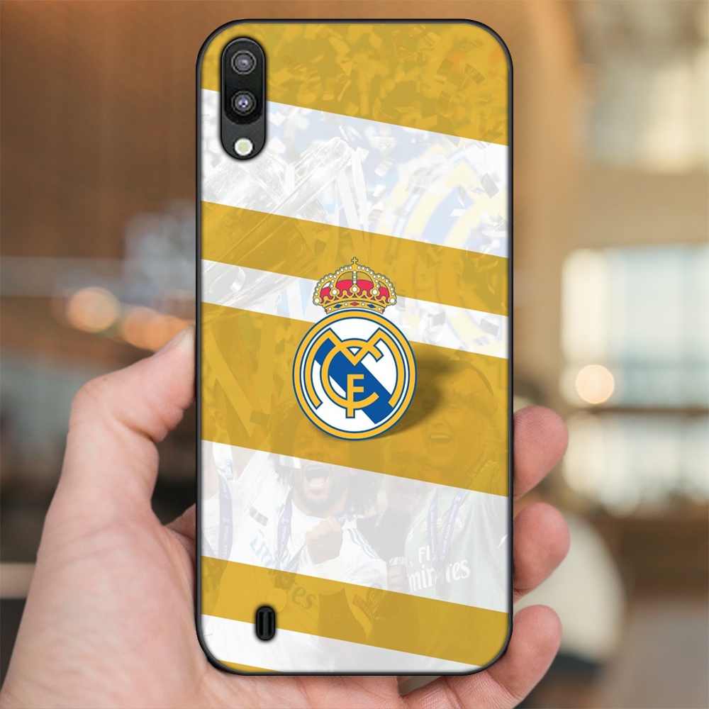 Ốp lưng Samsung M10 viền đen in hình Real Madrid