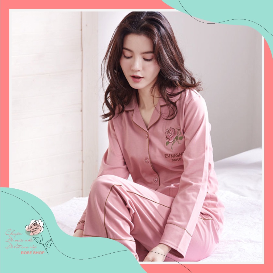 Bộ pijama thêu hoa ngực trái - M4