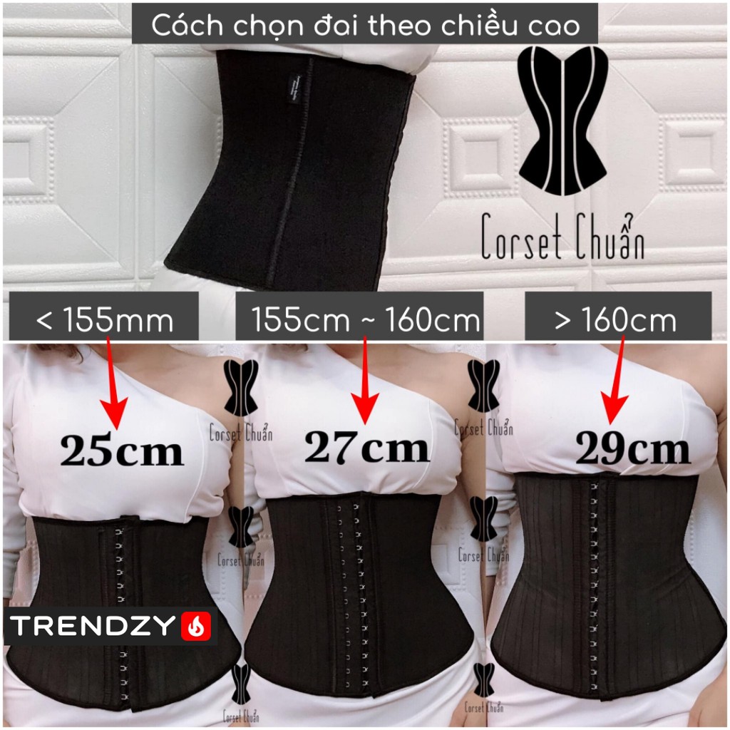 [Ưu đãi 20% Latex] Đai nịt bụng giảm mỡ Latex Corset Chuẩn Hy Lạp - Hàng nhập khẩu chính hãng | Latex Corset Chuẩn