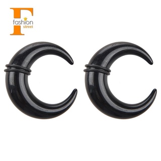 Khuyên nong tai hình chữ S màu đen 14mm