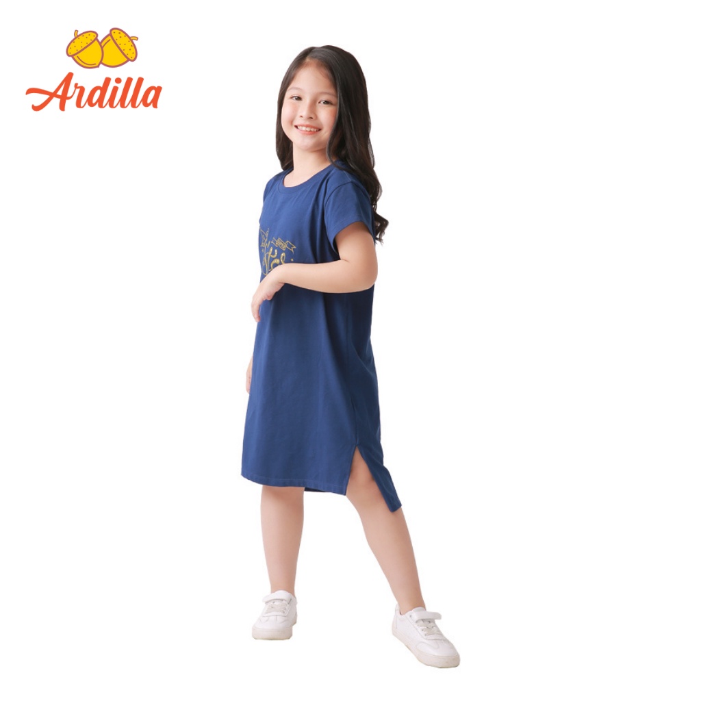 Váy Suông Xẻ Gấu Bé Gái ARDILLA Chất Liệu Cotton Thoáng Mát, Kiểu Dáng Xinh Xắn, Dễ Thương Cho Bé 10-15 Tuổi T104GSS20