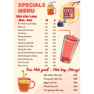 In menu theo yêu cầu (giá rẻ) thiết kế miễn phí