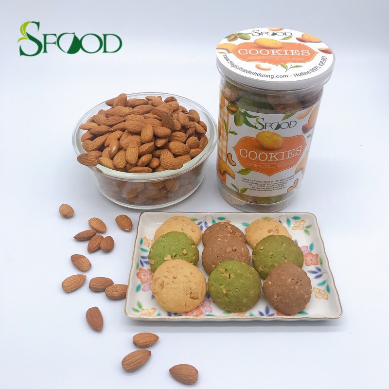(Giao hỏa tốc Hà Nội) Bánh Cookies giảm 50% đường Sfood 500 gram