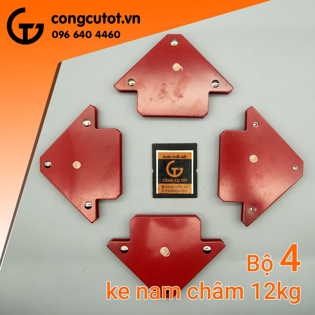 Bộ 4 ke góc nam châm hàn khung vuông 25LBS lực hút 12kg