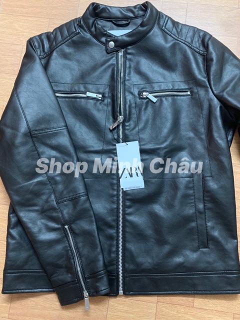 Áo khoác da Zara man auth canh sale, kèm video