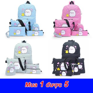 Bộ balo thời trang nữ nam học sinh đi học, đi chơi siêu cute