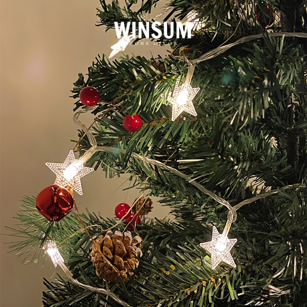 Đèn led ngôi sao dài 3m ánh sáng vàng ấm trang trí phòng ngủ, tiệc mừng - Winsum.decor