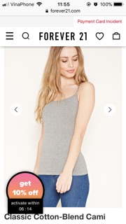 Áo 2 dây F21 dư xịn