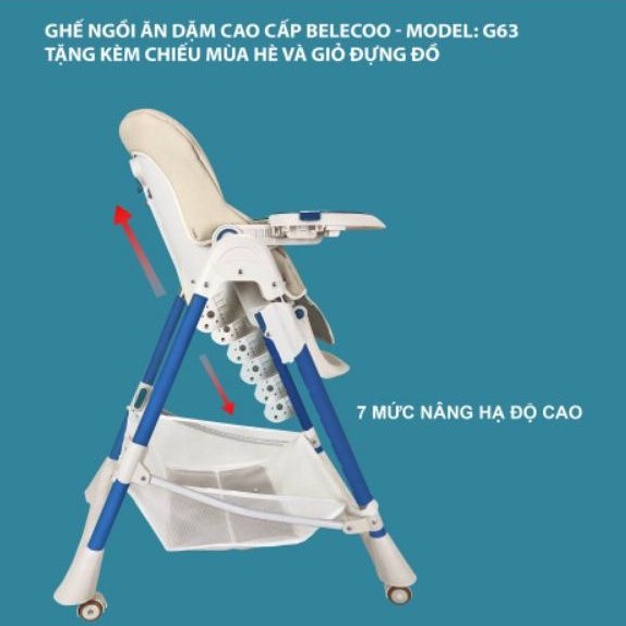 Ghế ăn dặm cao cấp Belecoo